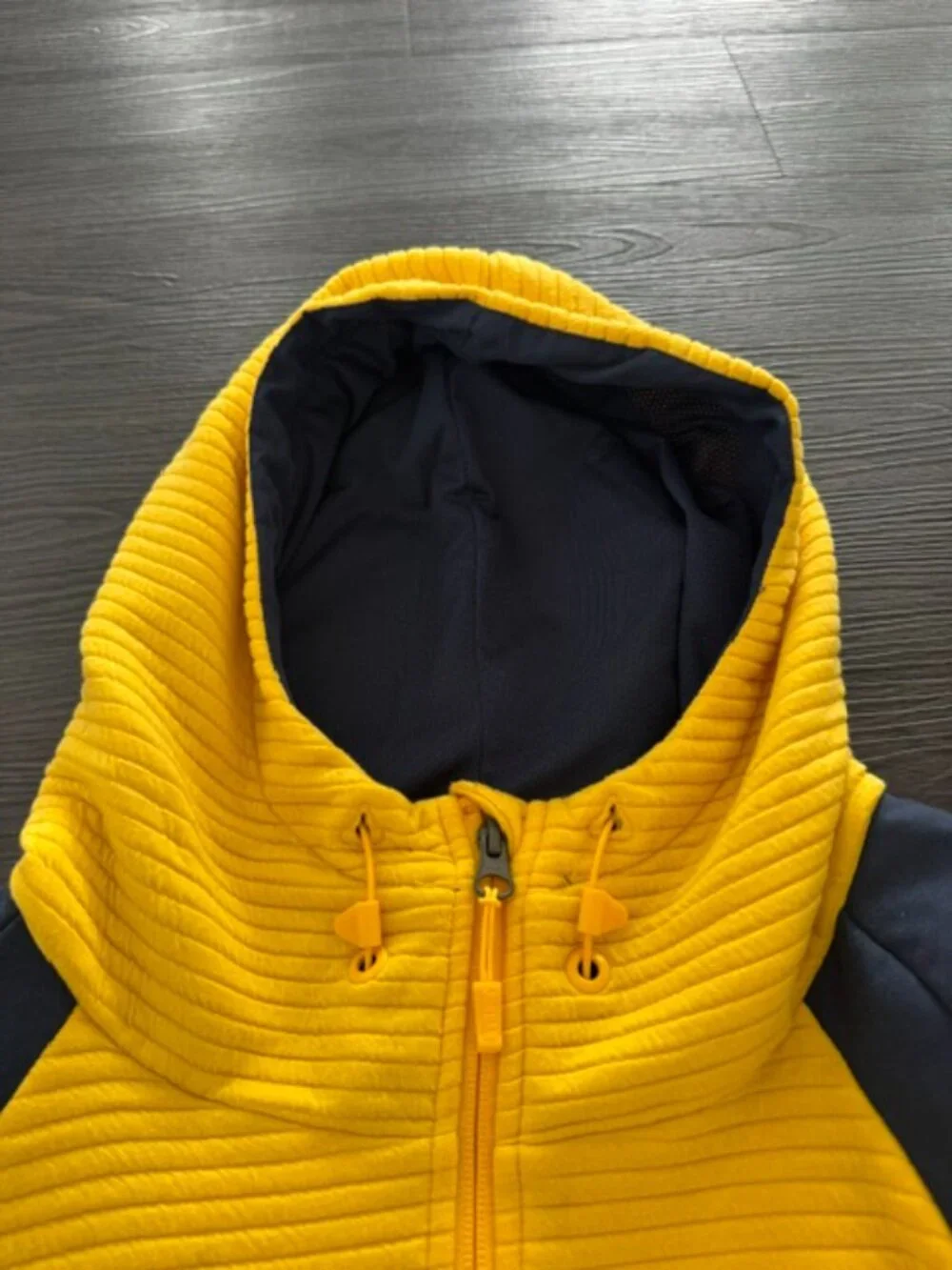 Nike Jordan Brand Michigan Wolverines Quarter Zip Hoodie Men's Size L Maize Navy